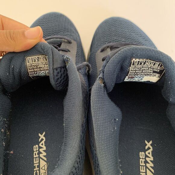 Skechers Shoes Go Walk Max Effort Men 10 Navy Lace-up Mesh Athletic Sneakers - Picture 9 of 11